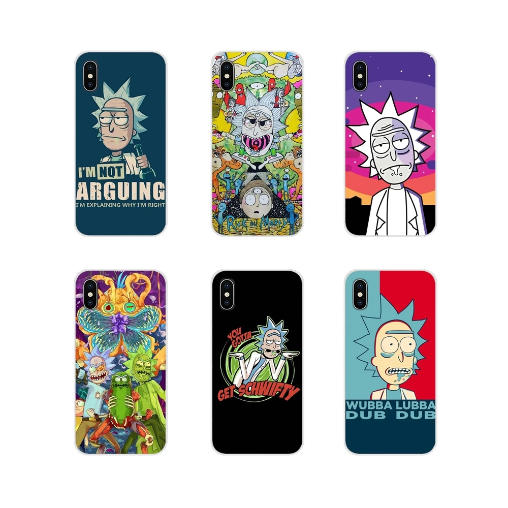 Прозрачный чехол из ТПУ для Sony Xperia Z Z1 Z2 Z3 Z5 compact M2 M4 M5 C4 E3 T3 XA Huawei Mate 7 8 Y3II Rick And Morty