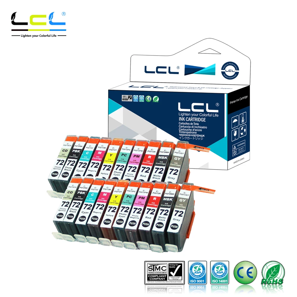 Картридж для принтера Canon PIXMA Pro 10 20 шт./упаковка 2PBK 2MBK 2C 2M 2Y 2PC 2PM 2R 2GY 2CO|ink cartridge|compatible
