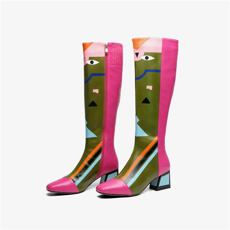 FEDONAS/Новинка женские сапоги до колена пикантные вечерние туфли для танцев с