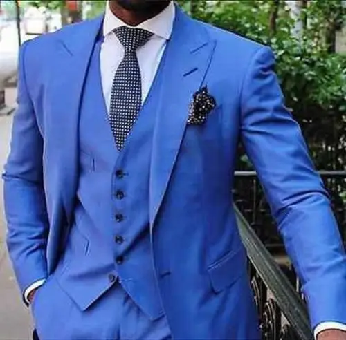 

Blue Men Wedding Suits Groom Tuxedos Formal Occasion Suits party Suits Custom C370
