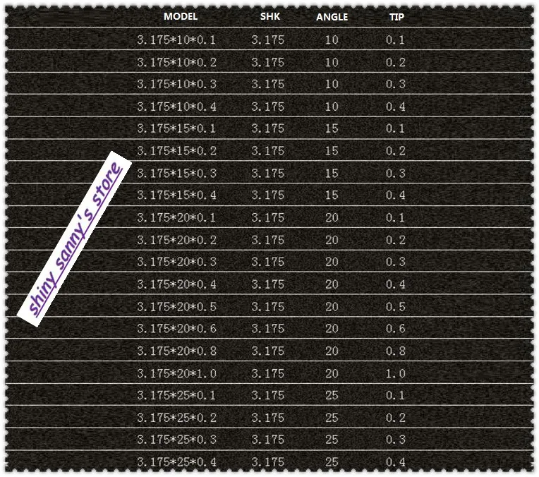 PAWZYQ Фрезы для гравирования из вольфрам стали 10 шт