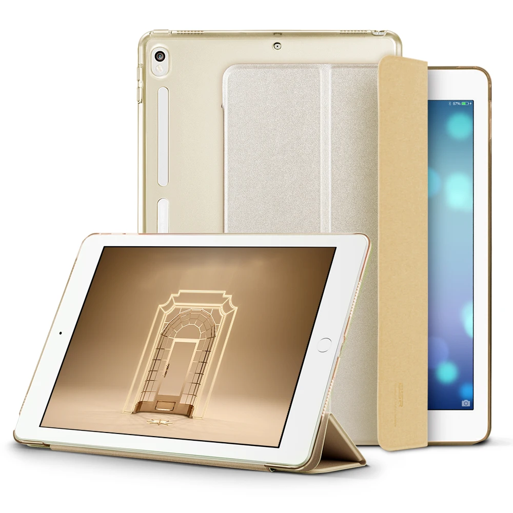ESR из искусственной кожи чехол для iPad Pro 10," полупрозрачный задний гибридный мягкий бампер угловой тонкий умный чехол Чехол для iPad Pro 10,5"