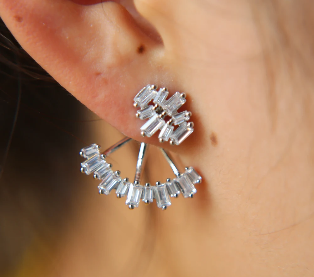 Женские серьги гвоздики с фианитами ААА летние 2017|women earrings|women fashion earringsearrings |