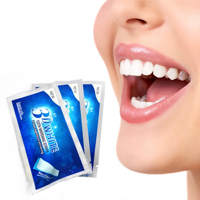 3 пары/партия 3D отбеливающий гель полоски Ярко белая Dental лечения набор для