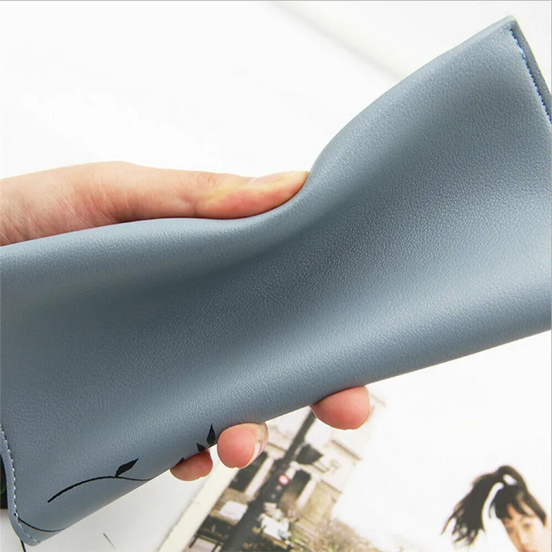 Новинка 2019 популярный женский длинный тонкий кожаный кошелек клатч с держателем