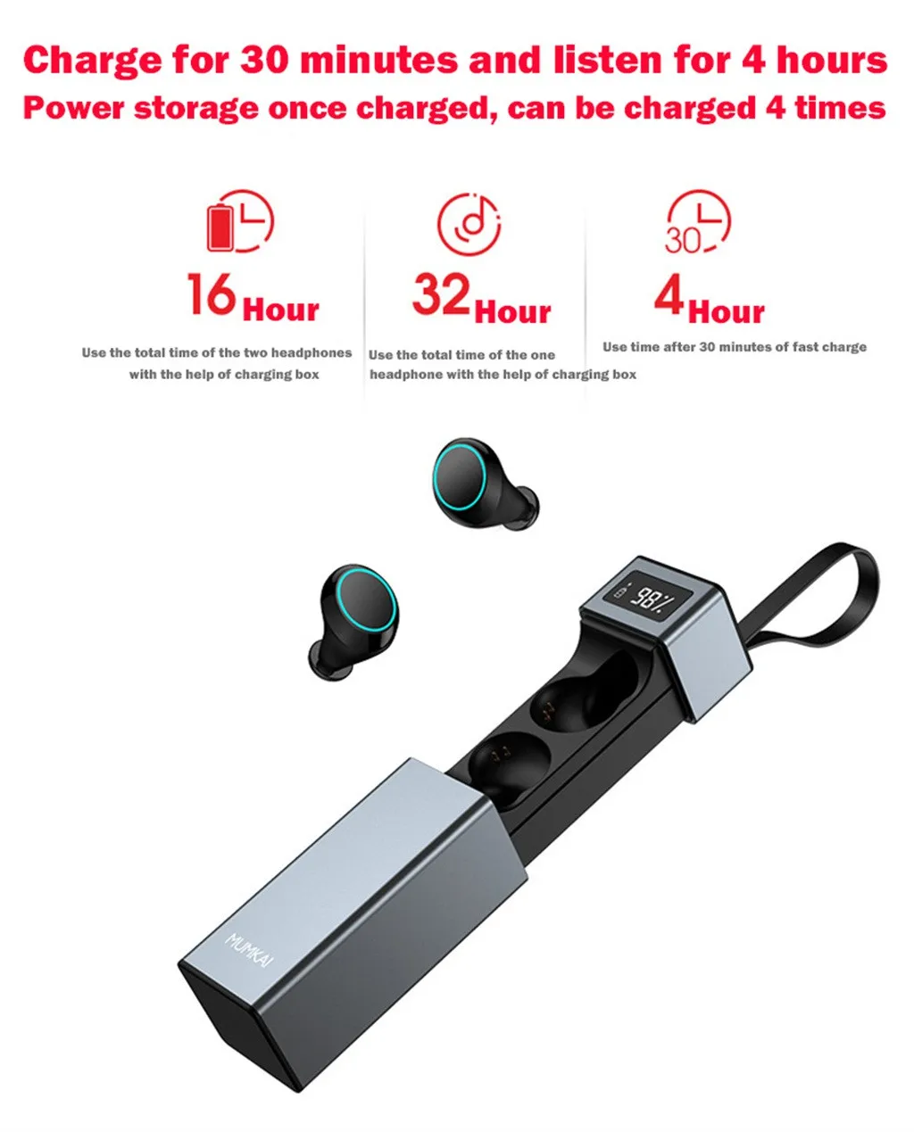 TWS bluetooth 5 0 настоящие беспроводные наушники Смарт водонепроницаемые стерео Hifi 3D с