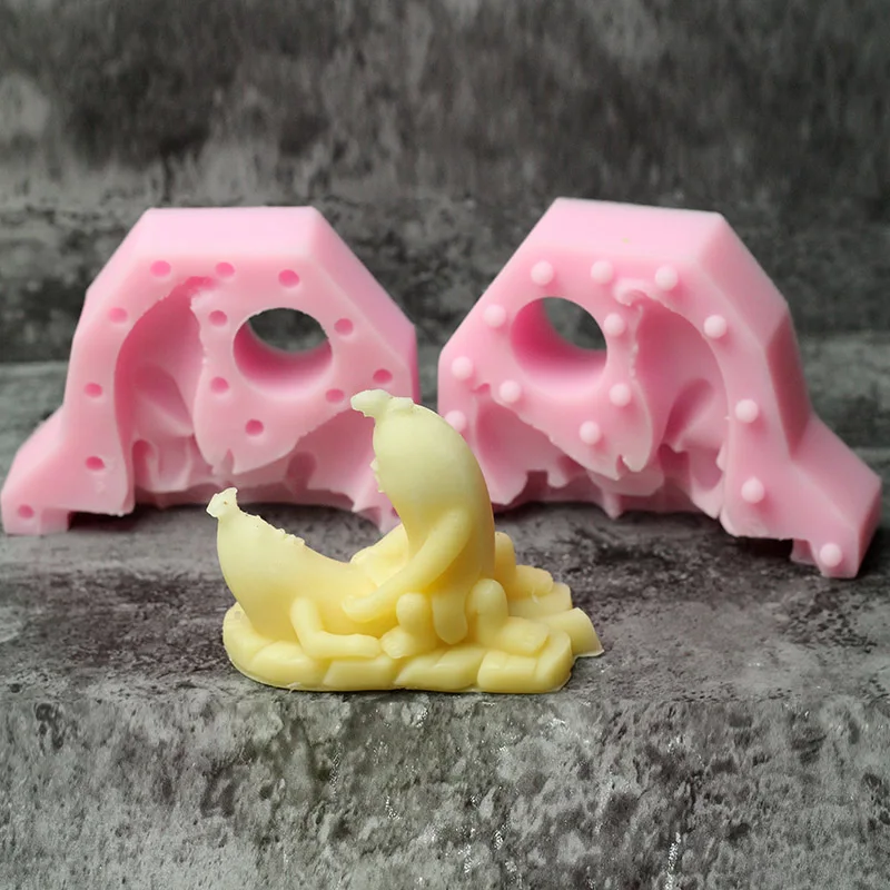 Николь Силиконовые Мыло Свеча Плесень 3D секс банан форма DIY Handmad плесень