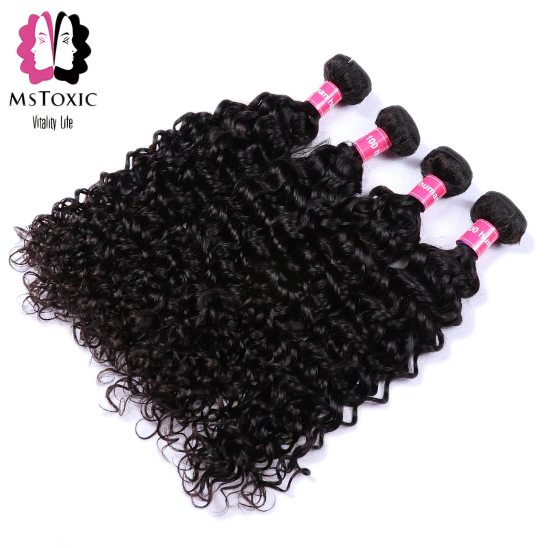 Бразильские пучки волнистых волос с фронтальной связкой натуральных закрытыми