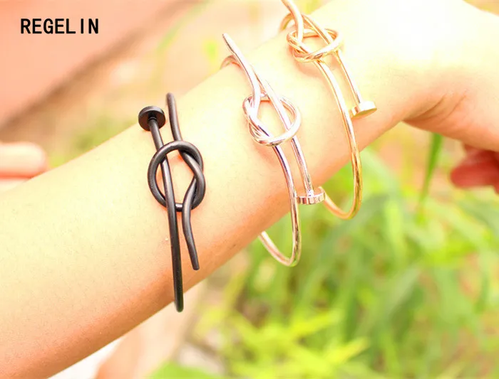 REGELIN новые браслеты Masculina Pulseira Feminina модные 3 цвета с закручивающимся узлом для