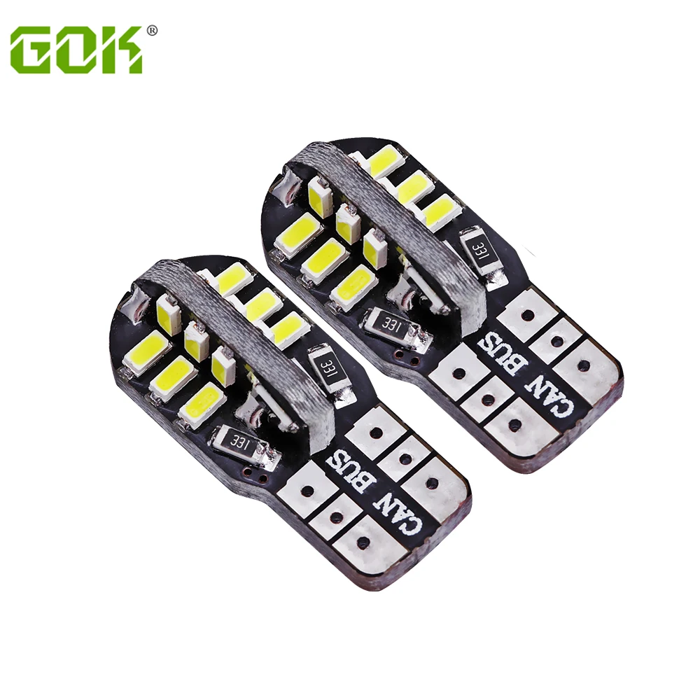 100 X T10 led canbus W5W T10 24smd 3014 led Canbus NO ERROR Авто t10 24led ламповый индикаторный светильник для парковки белый светильник