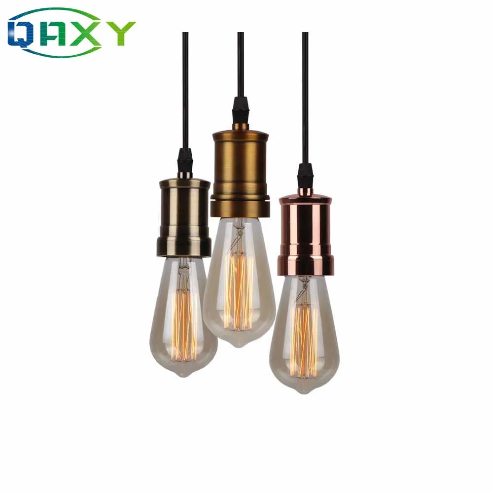 

2019 New Item 110V-240V E27 Socket Pendant Lamp Vintage Holder Bronze Pendant Light Screw Socket Lamp For Bar Coffee Shop[D4608]