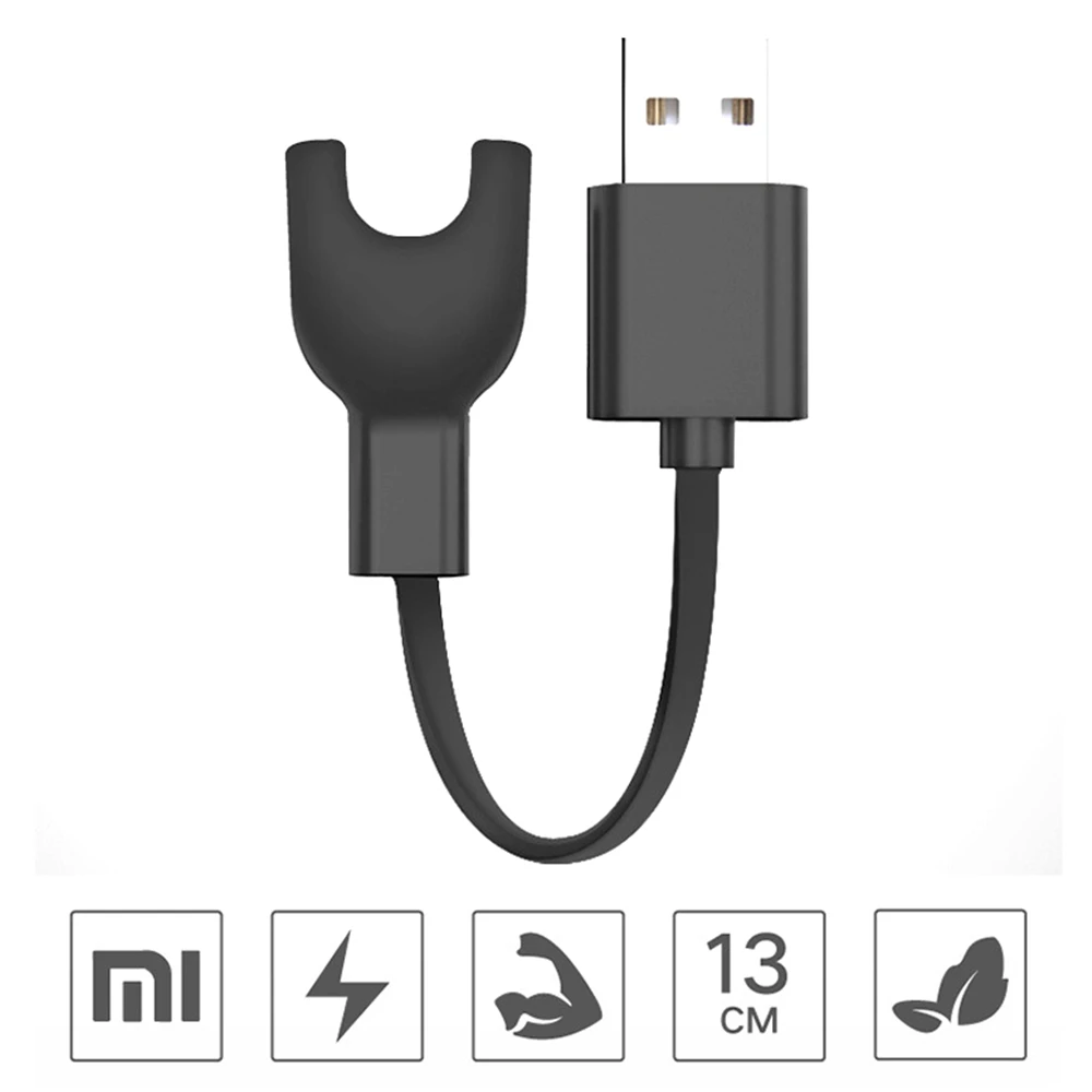 XBERSTAR 17 см USB зарядный кабель для XIAOMI Mi Band 3 Смарт-часы браслет MiBand Band3 адаптер