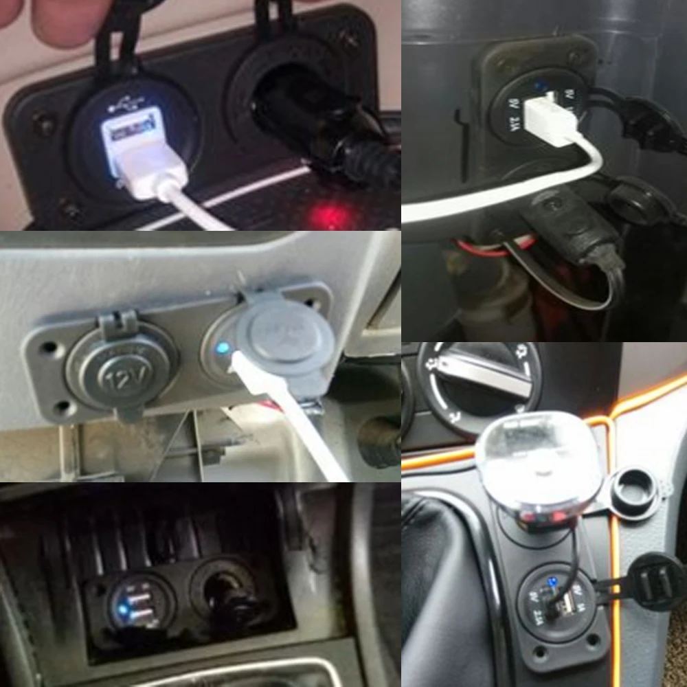 Автомобильное зарядное устройство 3 1 а/4 2 а 12 В для мотоцикла прикуриватель