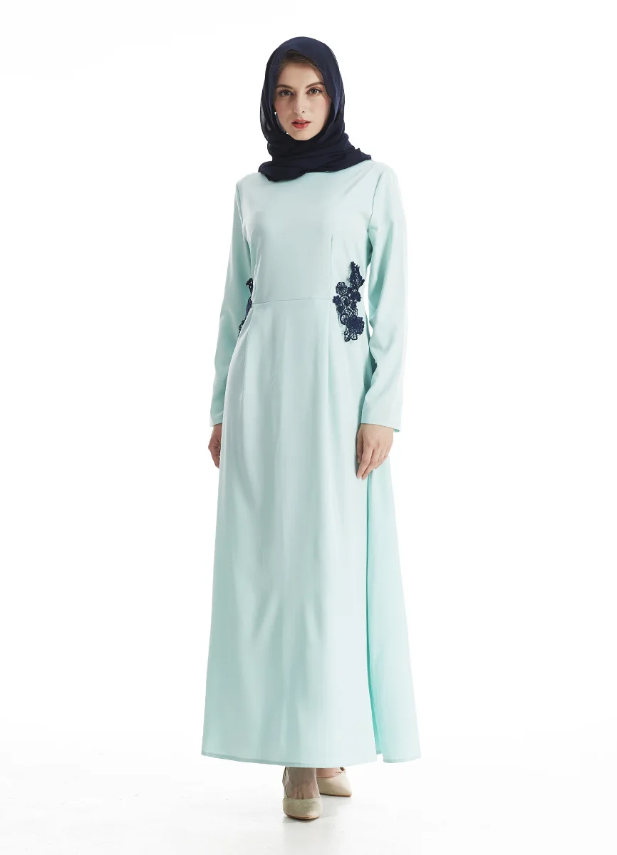 2017 Womens Long Islam Muslim Robe Lace Dress Sleeve Loose Vintage Clothing Islamic Abaya | Тематическая одежда и униформа