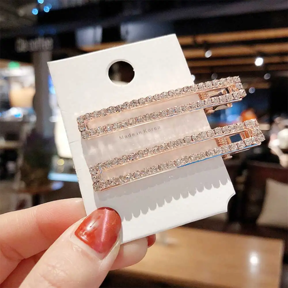 

Full Crystal Hairpins Woman Hair Accessories Pearl Hair Clips Korean Style Hair Grip Girls Sweet BB Clips Barrettes