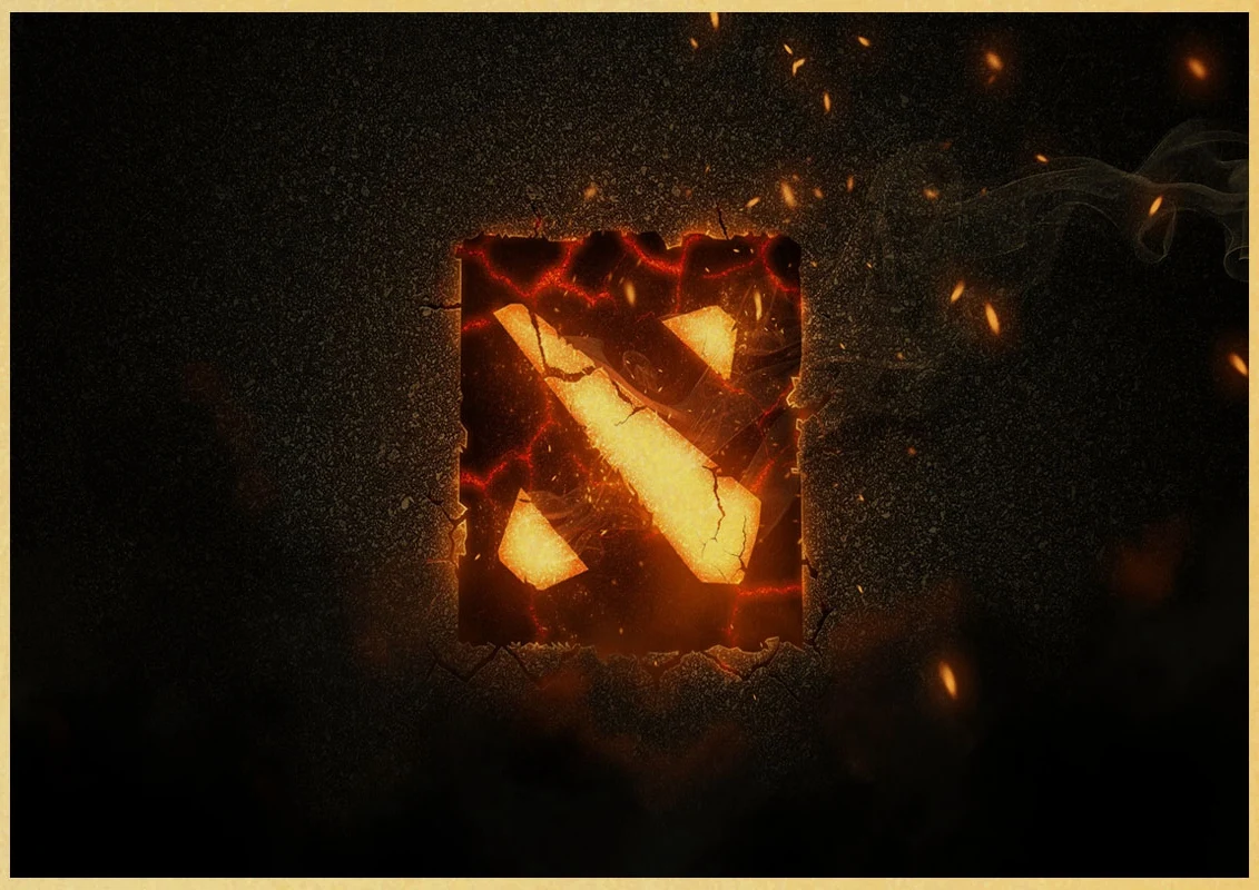 DOTA 2 ретро постер винтажный на стену Декор для дома общежития интерьерное ручной