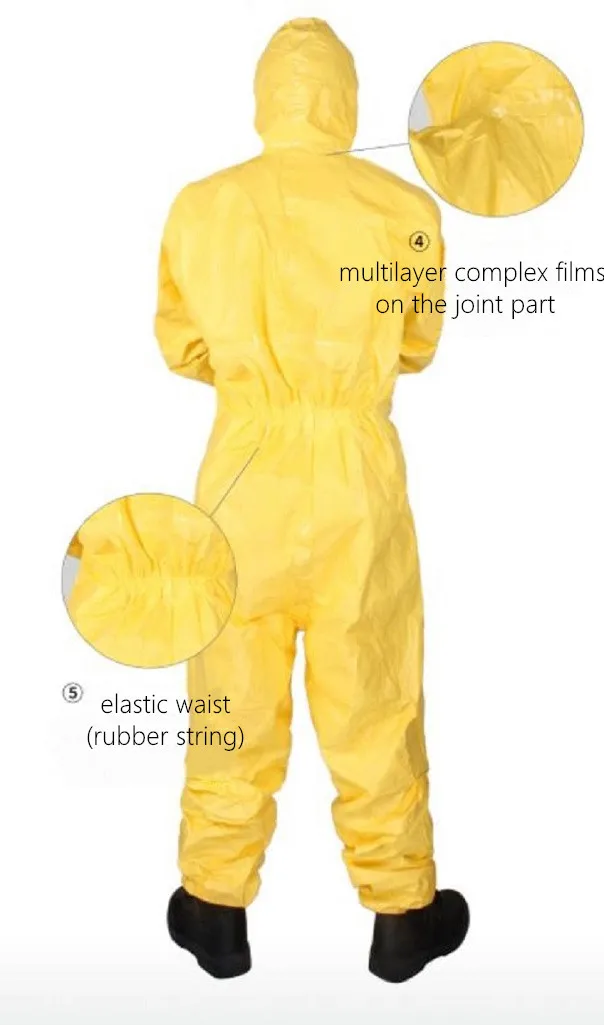 DuPont C Type 3 High Concentration Chemical Protective Clothing Strong Acid Alkali Pesticide Paint Toxic Dust Safety Work Suit