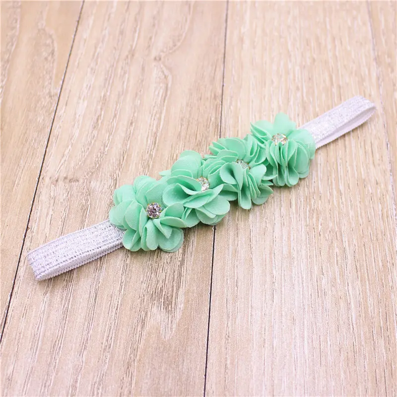 Милая вязаная эластичная повязка на голову шифоновая для волос с 4 цветами