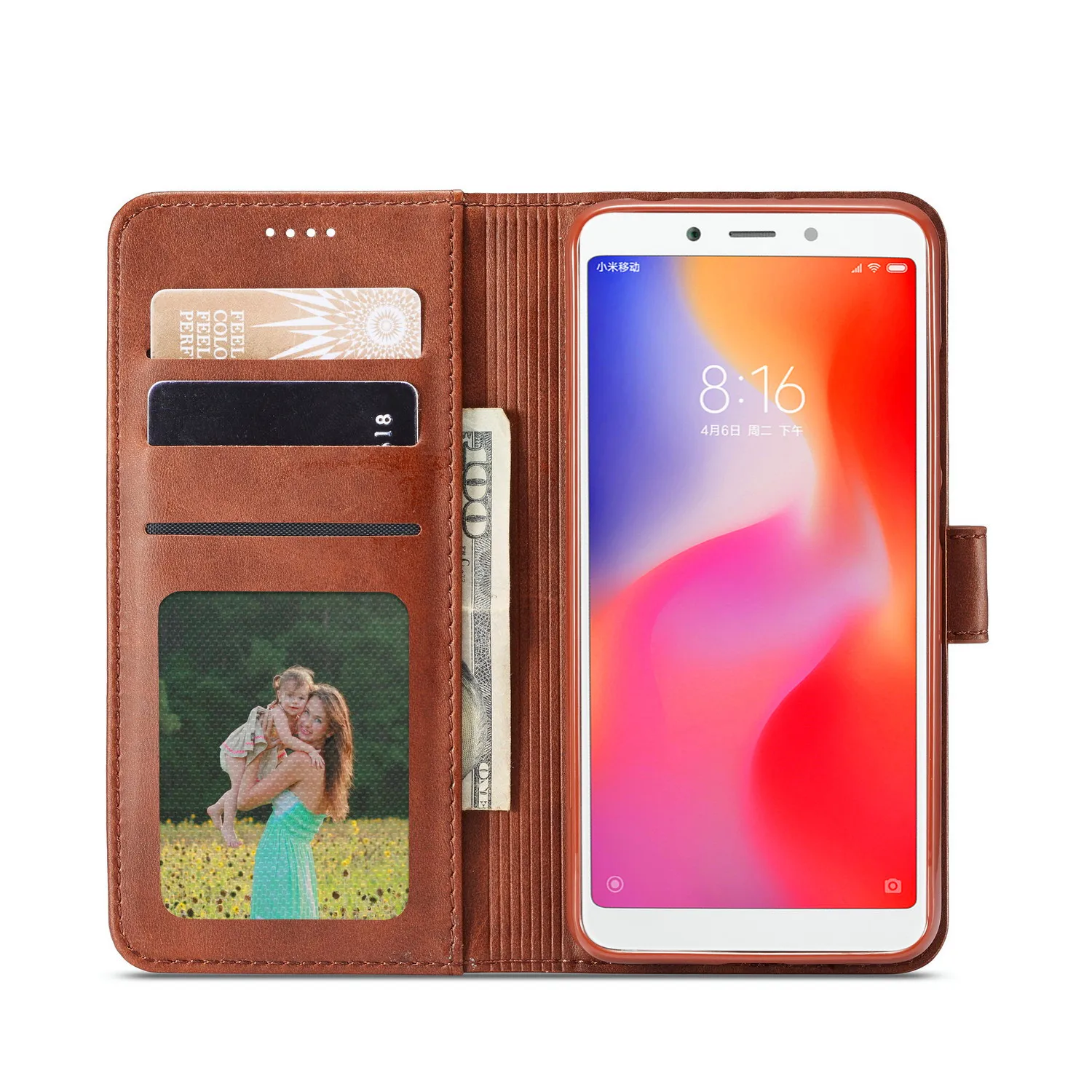 Деловой Роскошный кожаный чехол-кошелек, чехол для телефона Xiaomi Redmi 6, Магнитный чехол для Xiaomi Redmi 6 Pro, чехол, etui Funda
