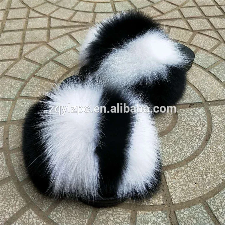 Оптовая продажа женские меховые тапочки настоящие с логотипом на заказ