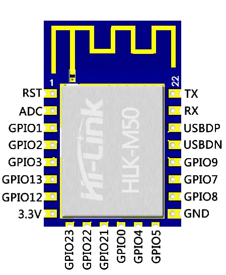 

Free shipping 5pcs low cost low power consumption HLK-M50 RDA5981 secondary development cheaper serial wifi module