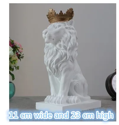 style 7 small Нордическая красивая корона лев Статуэтка из смолы с орнаментом украшение дома талисманы современные офисные настольные Статуэтки Скульптура - Цвет: style 7 small