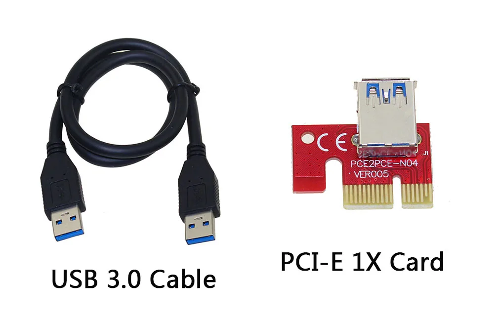 VER007S 0 6 M PCI E 1X to 16X Mini Pcie Райзер карта расширения Express адаптер с USB 3 кабель для