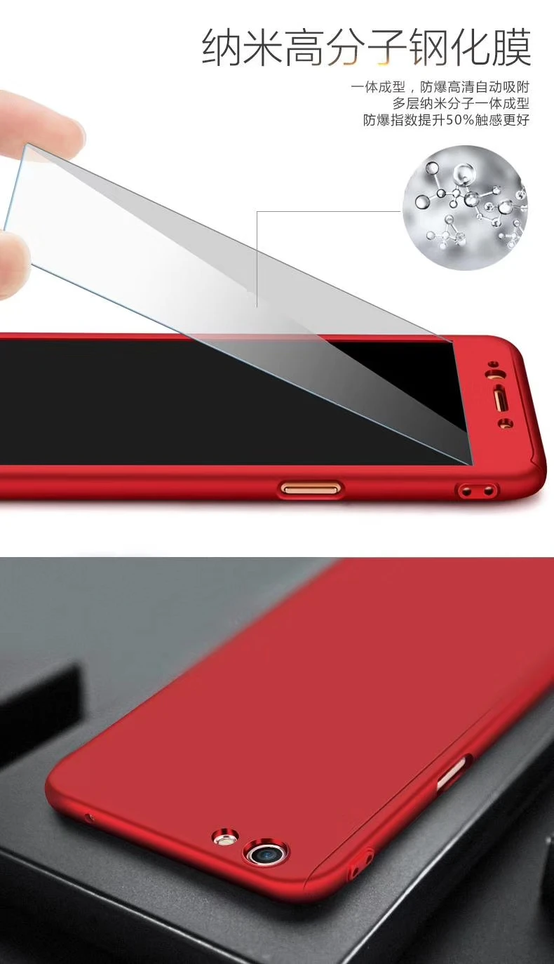 free gift Tempered film/case For huawe honor 10 9 litt 360All-inclusive hard shell phone case for huawei |