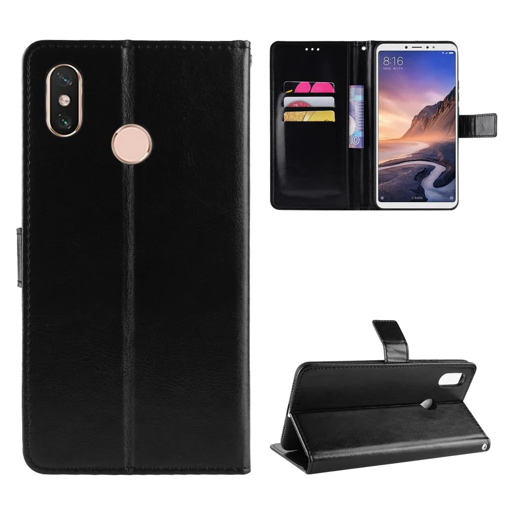 

For Xiaomi MAX 2 PU Leather wallet case with Kickstand &Credit Slots For Xiaomi MAX 3