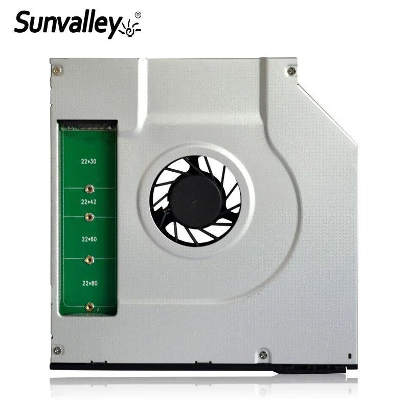 Sunvalley Новинка 9 5 мм SATA M.2 B Ключ NGFF твердотельный диск 2nd HDD Caddy 3 SSD алюминиевый чехол
