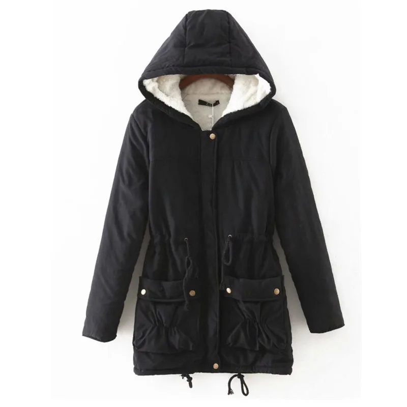 Женские пальто зимние теплые куртки модная одежда с хлопковой подкладкой из меха