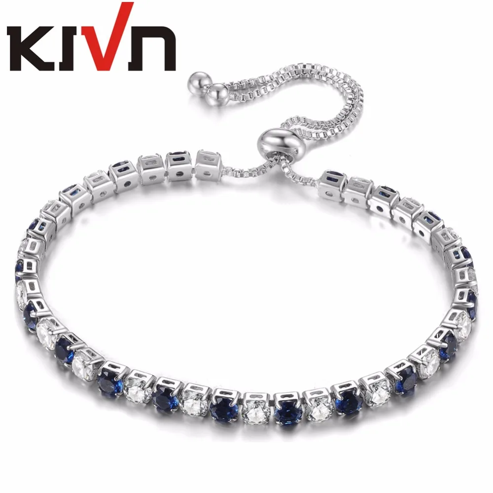 Модные ювелирные изделия KIVN 4 мм фианиты регулируемые для женщин и девушек