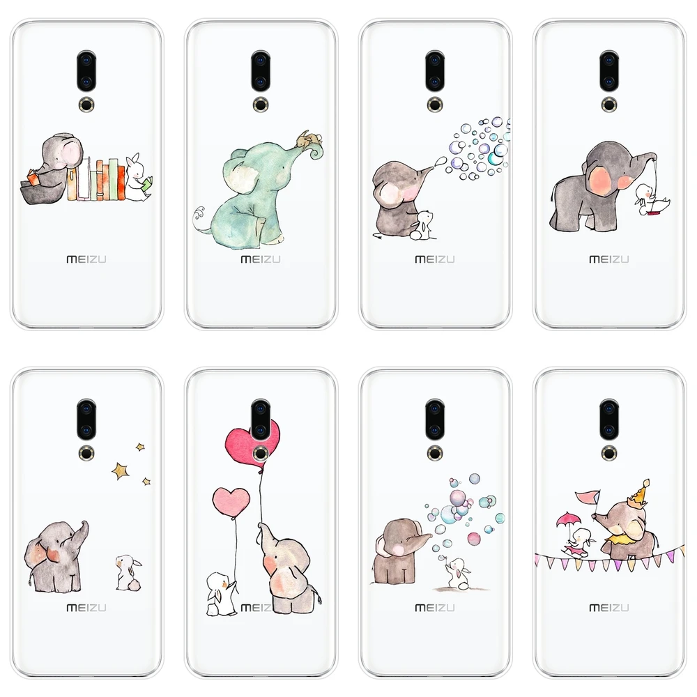 Чехол для телефона Meizu 15 Lite 16 Plus 16th 16x силиконовый мягкий чехол накладка со слоном