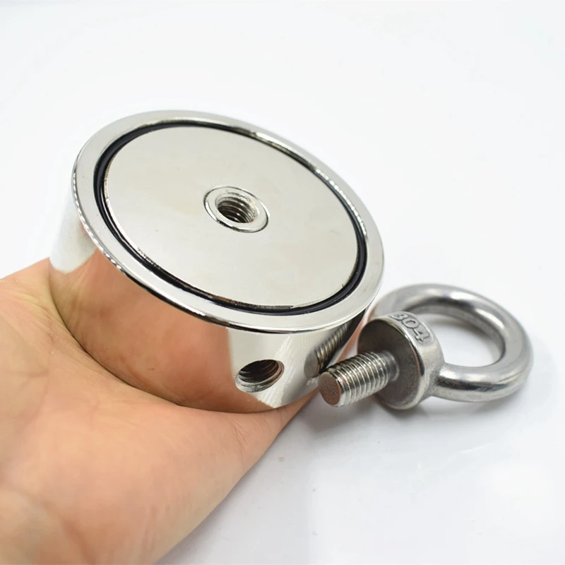 Мощный Неодимовый магнит двухсторонний поисковый магнитный крючок супермощный