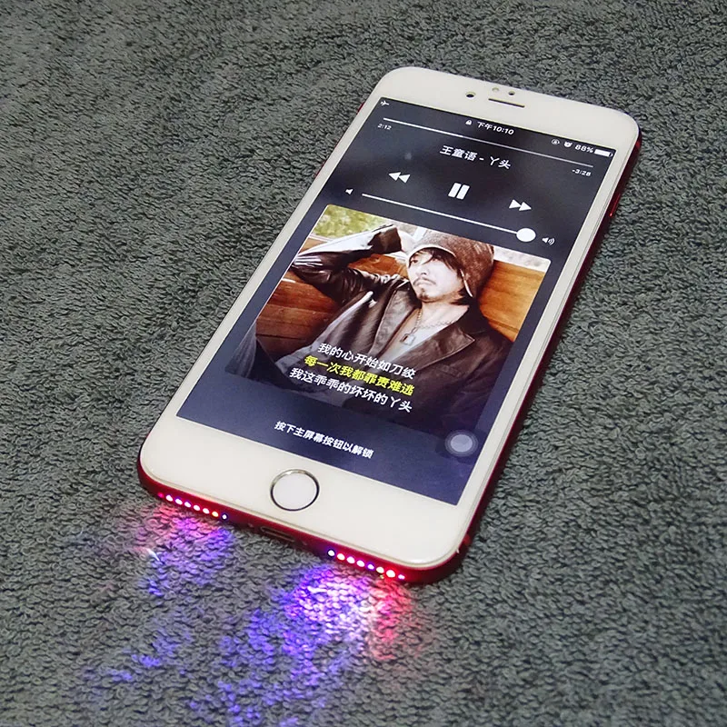 Hot Speaker LED Light Glow Night Cool Flash Light Sensor Cable For IPhone 6 6plus 6s 6S PLUS 7 7 PLUS 8 led light