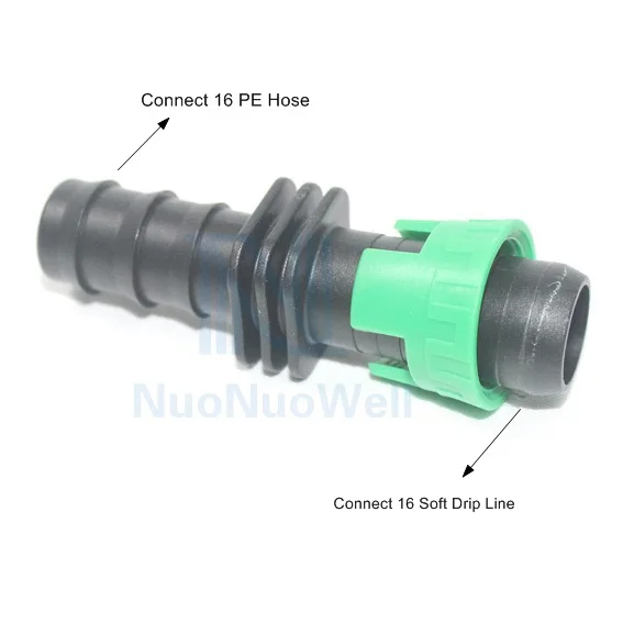16 PE Hose Connect NuoNuoWell 16 мм капельная линия ремонтные соединители садовый орошение тройник локоть конец заглушка замок соединитель мягкий полив лента фитинги - Цвет: 16 PE Hose Connect