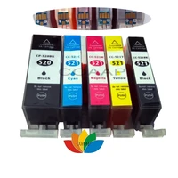 5x compatible printer pgi 520 cli 521 cartridge with chip for canon pixma mp540 mp550 mp560 mp620 mp630 mp640 mp980 mp990 mx860