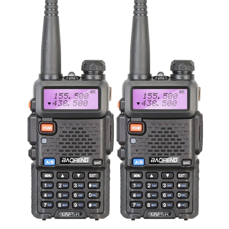 

2 шт. оригинальная портативная рация Baofeng UV-5R Двухдиапазонная 136-174 400-520MHZ Ham радиостанция Baofeng UV-5r