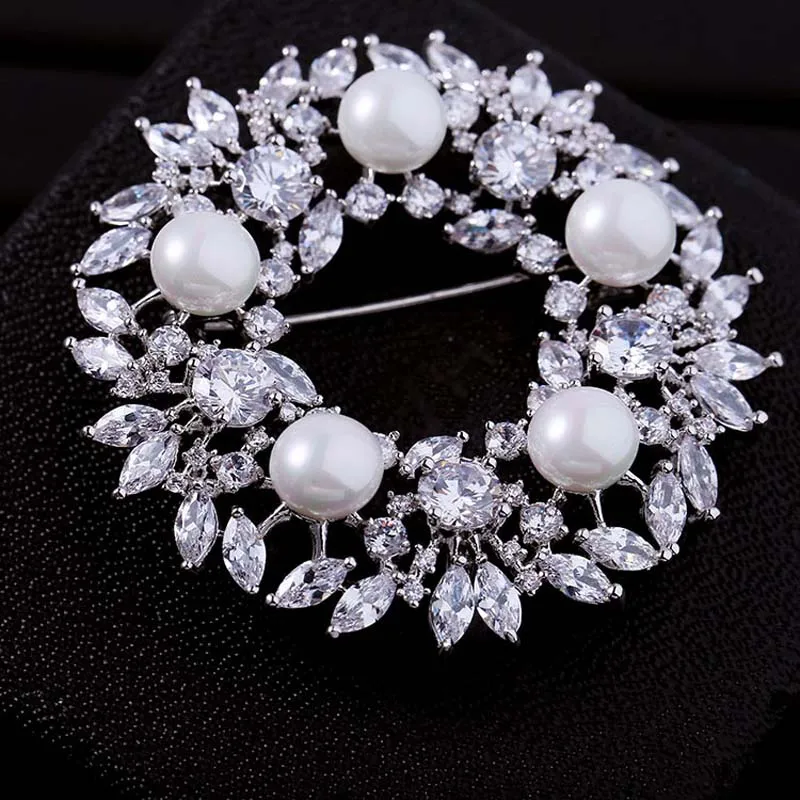 Фирменная брошь в виде красных деревьев броши форме капли высокого качества для