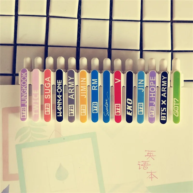 Новый Kpop BTS Bangtan мальчики EXO GOT7 Пластик ручка с черными чернилами милый мультфильм