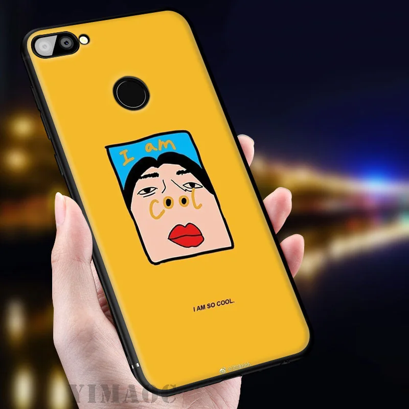 YIMAOC Pepe Funny Frog Cute Soft Case for Huawei Honor View 20 10 8X 8 8C 6A 7A 7X 7C Lite Pro Y9 Y7 Y6 Prime 2018 2017 |