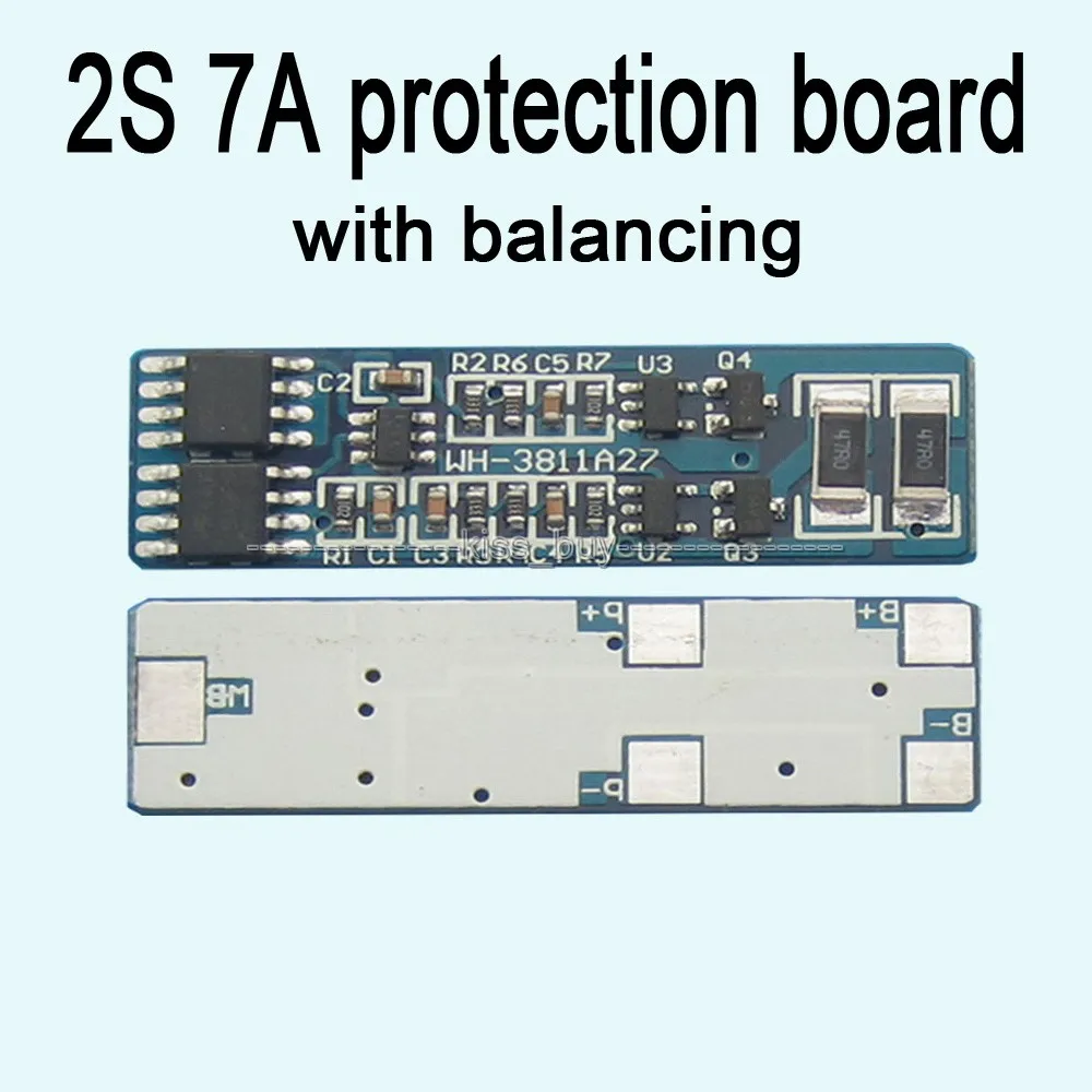 Защитная плата для литиевых батарей 2S 7A Li Ion BMS PCM 18650 bms pcm с разрядом заряда