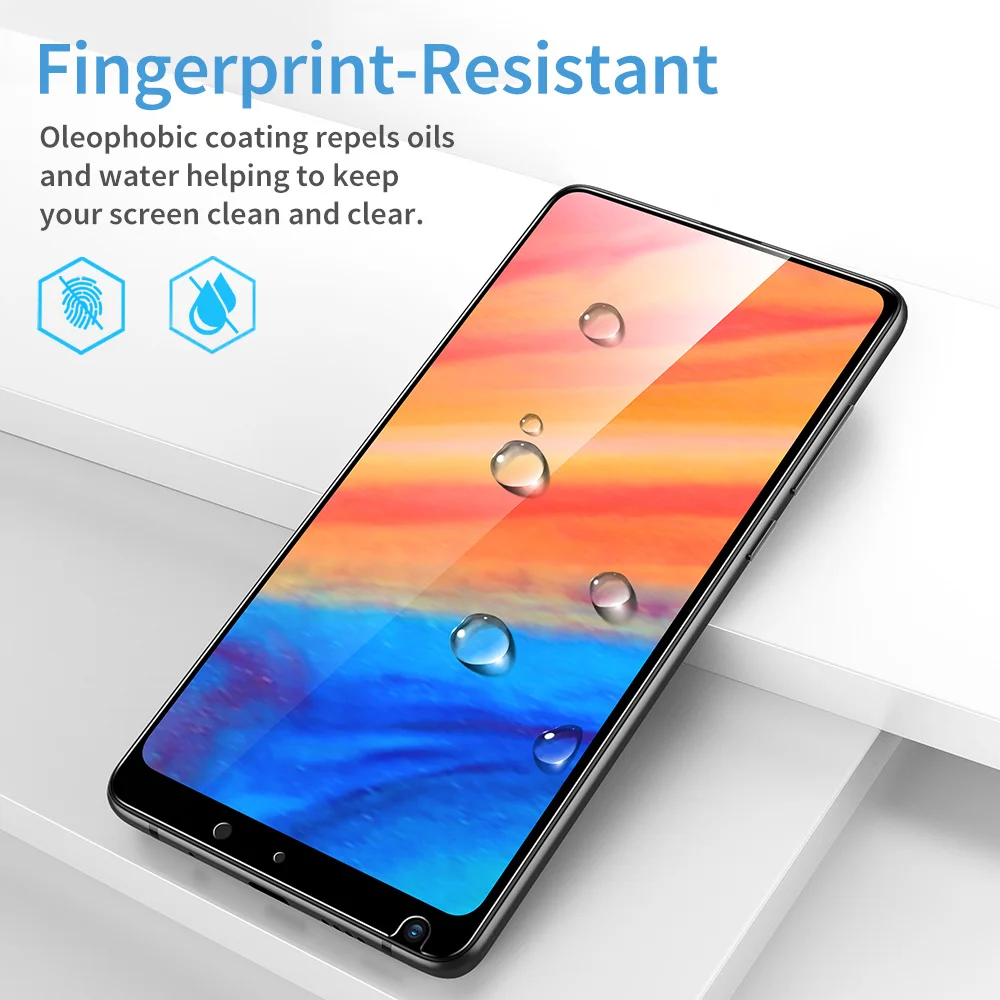 Стеклянная пленка HereCase для Xiaomi Mi MIX 2 2S закаленное стекло 9H полное покрытие