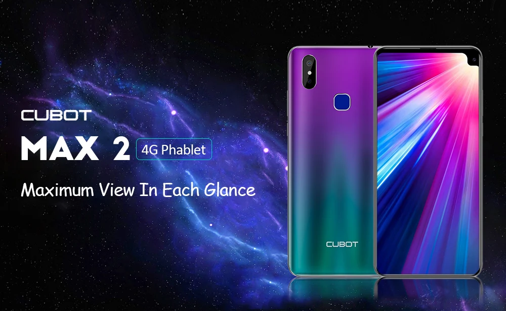 Смартфон CUBOT MAX 2 4G 6,8 ''Android 9 Pie MT6762 Octa Core 2,0 GHz 4GB+ 64GB 8.0MP фронтальная камера мобильного телефона