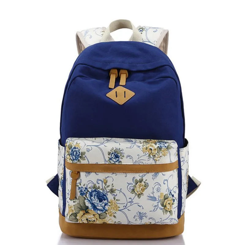 Школьные ранцы 2016 в стиле преппи для девочек парусиновая сумка из нубука и кожи