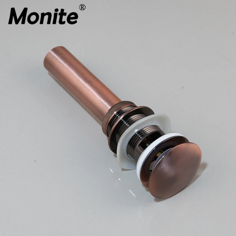 Monite Pop Up сливная Античная Медная раковина аксессуары с переливом душ отскок