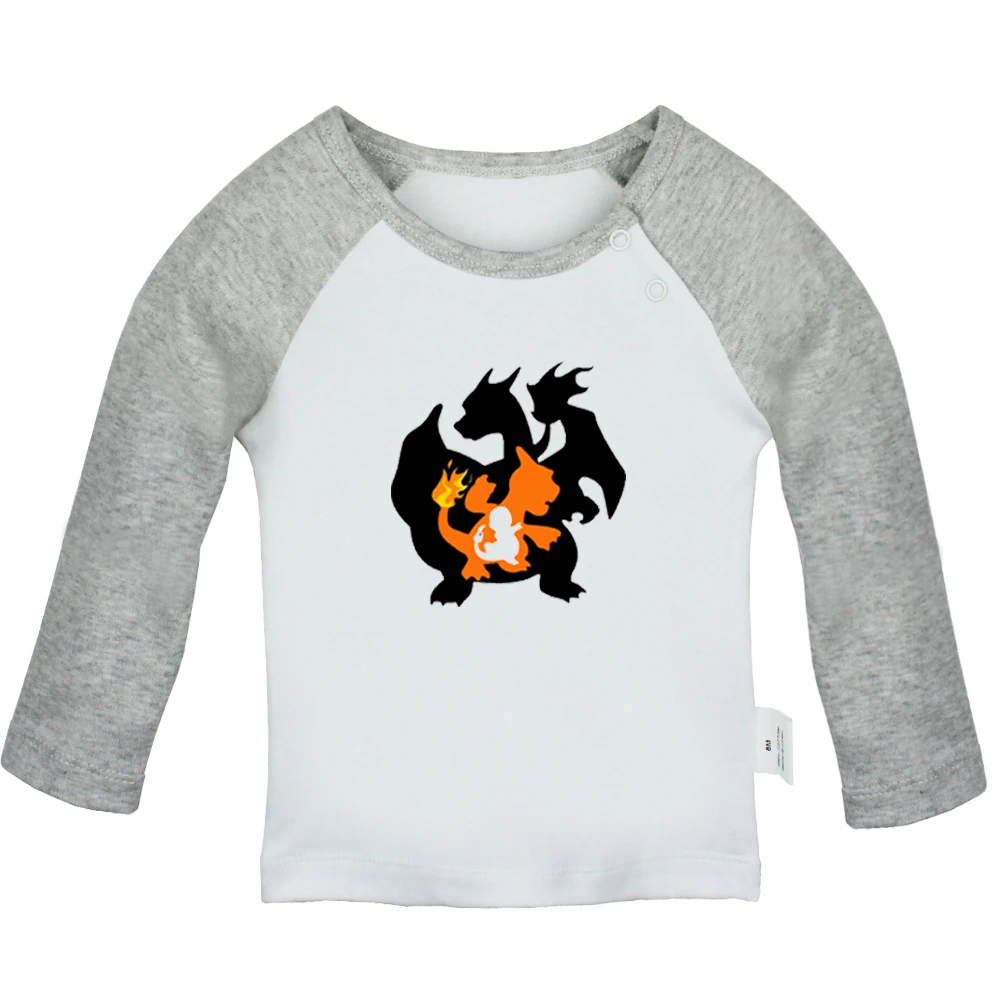 YbBabyYCG024C Aoki Silhouette BVB/футболки для новорожденных с изображением головы покемона, лошади, эскизов, ледовитых обезьянок, футболки с длинными рукавами для малышей - Цвет: YbBabyYCG024C