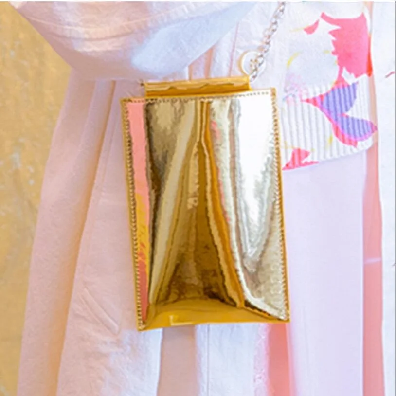 Сумка Розовый одной цепи сумка pu Голограмма карман для мобильного телефона