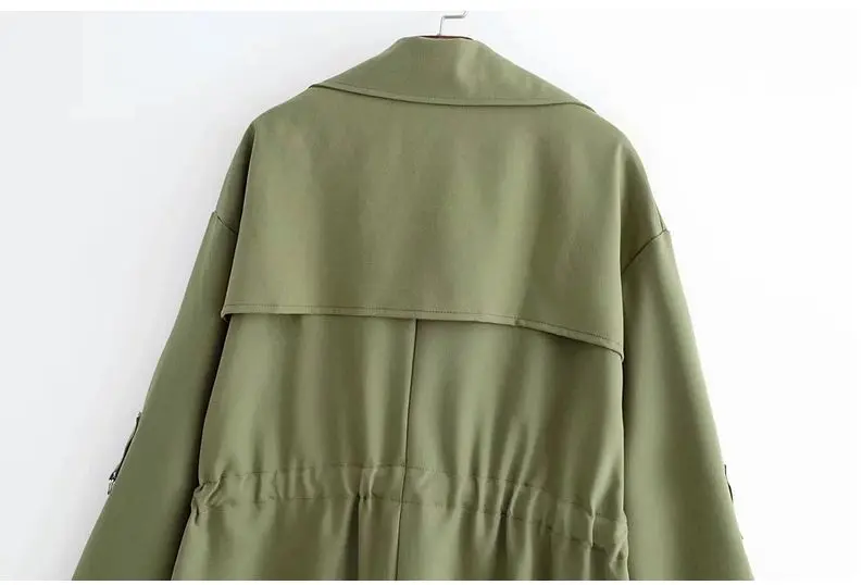 HCBLESS 2018 autumn new women's drawstring waist double pocket long trench coat wild ladies | Женская одежда