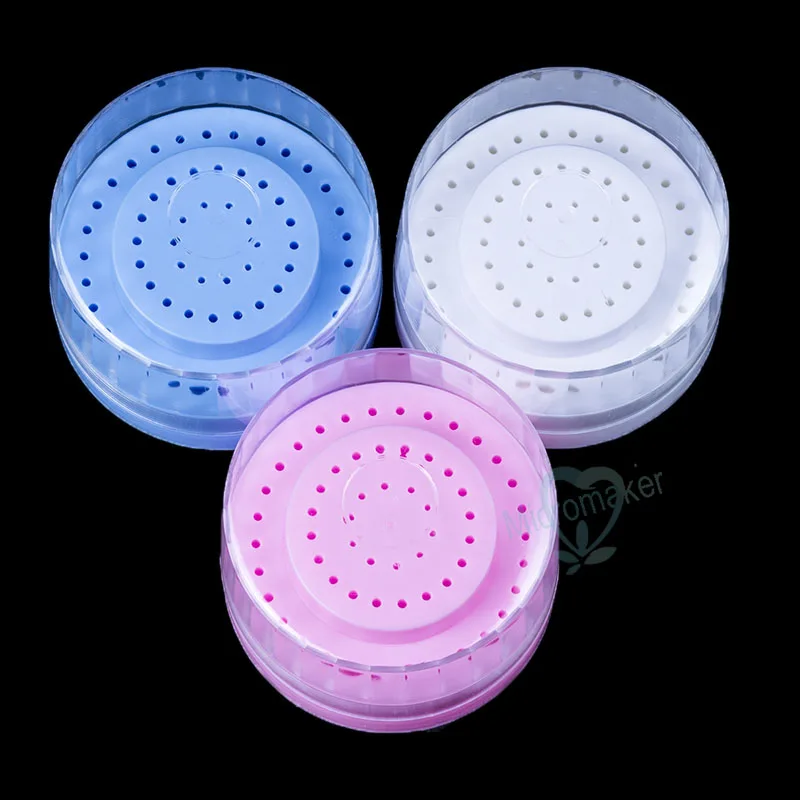 

Dental Bite Block Burs 60 Holes Round Plastic Diamond Grinding Head Holder